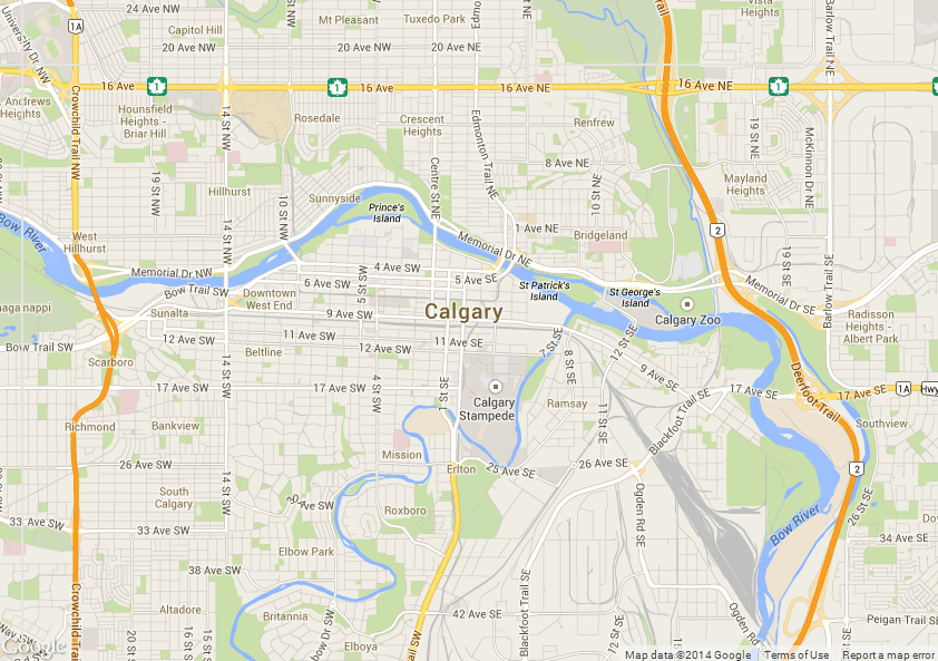 Google Maps Calgary